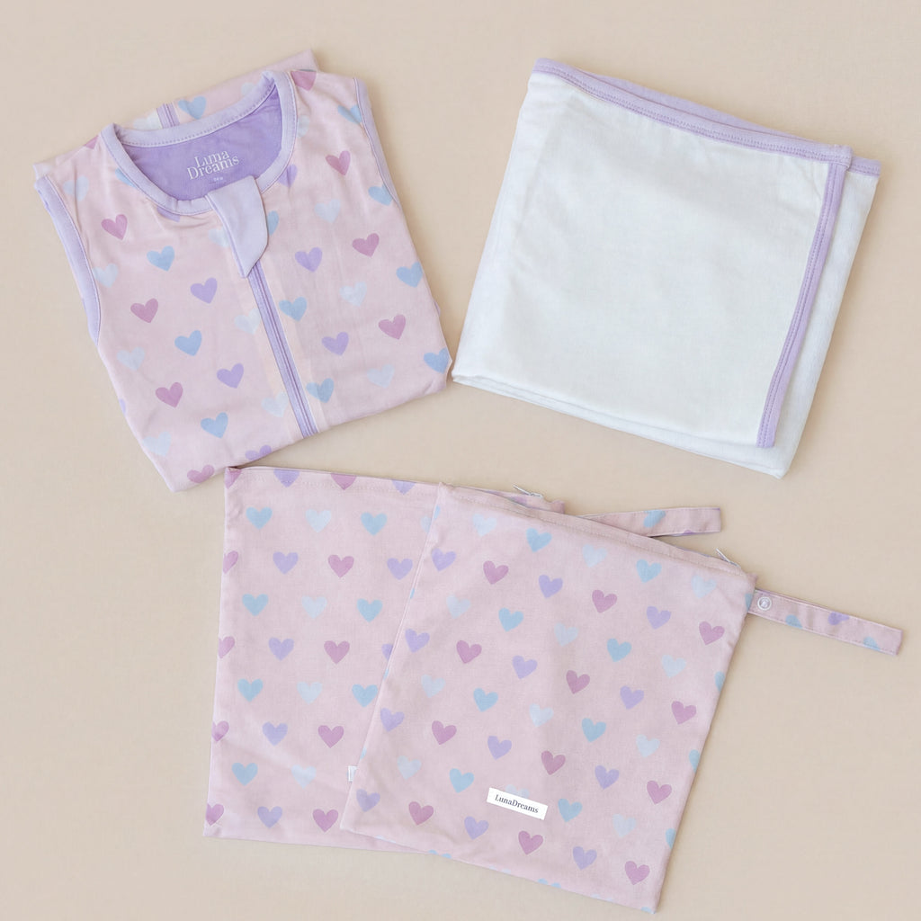 The Nestling Set- Premium Sleep Bag and Bamboo Swaddle Wrap
